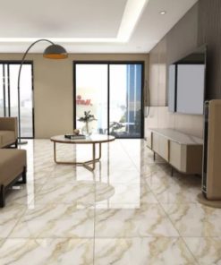 Đá Lát Nền Trắng Vân Vàng